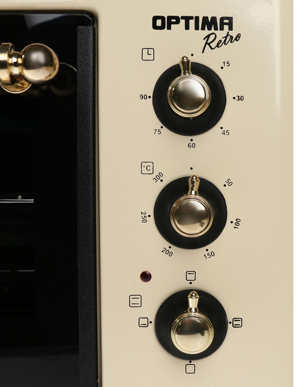 Мини-печь OPTIMA OF-48BR, 1600 Вт, 48 л, 50-300°С, таймер, бежевая