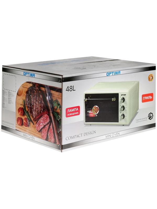 Мини-печь OPTIMA OF-48BR, 1600 Вт, 48 л, 50-300°С, таймер, бежевая