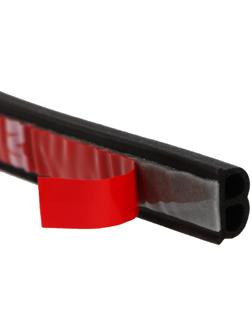 Уплотнитель двери в автомобиль, В-образный, самоклеящийся, 5 м, черный