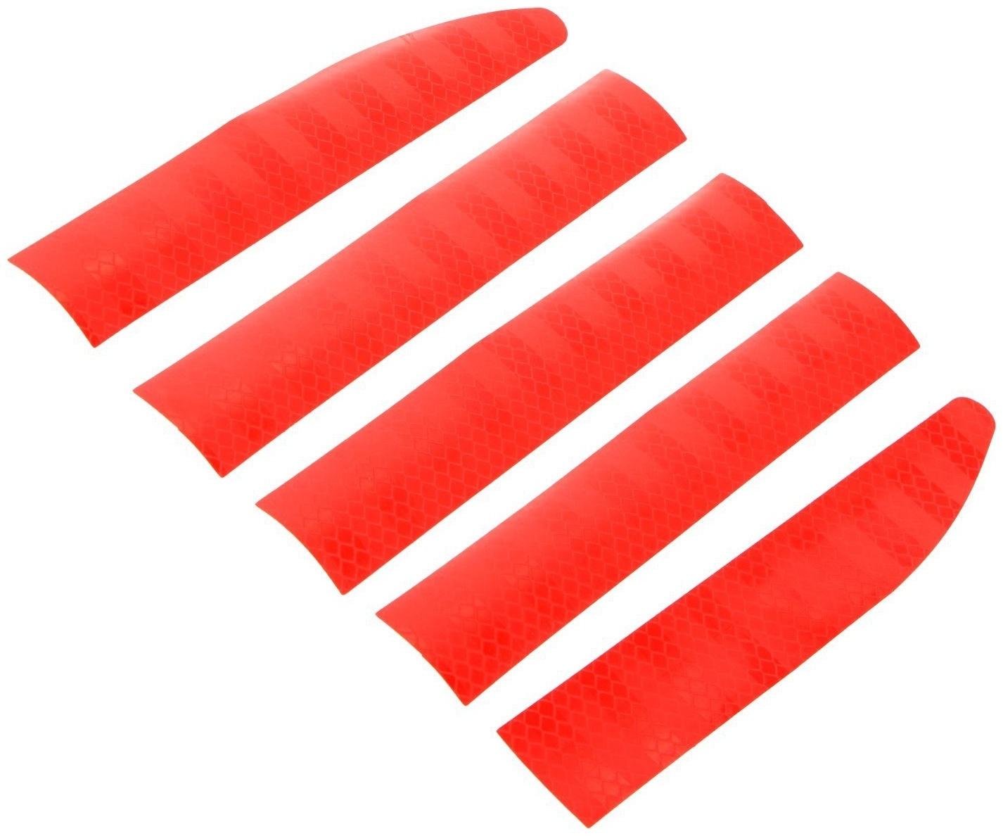 Наклейка светоотражающая 91×3,5 см на кузов авто, красный