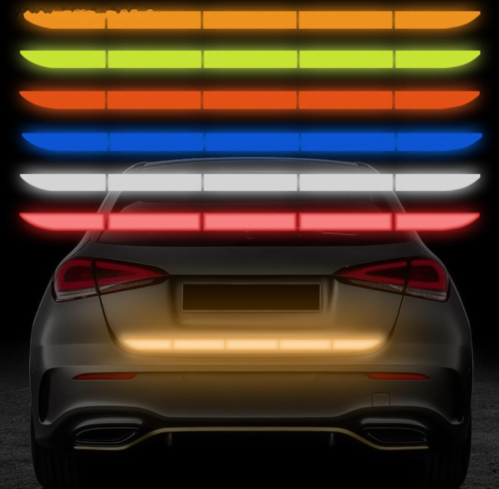 Наклейка светоотражающая 91×3,5 см на кузов авто, красный