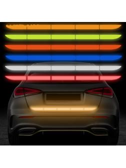 Наклейка светоотражающая 91×3,5 см на кузов авто, красный