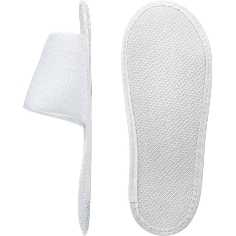 Тапочки одноразовые ГП Махровые Классик белые с откр мыс 2,5мм 150 пар/уп