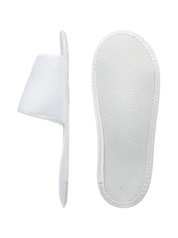 Тапочки одноразовые ГП Махровые Классик белые с откр мыс 2,5мм 150 пар/уп