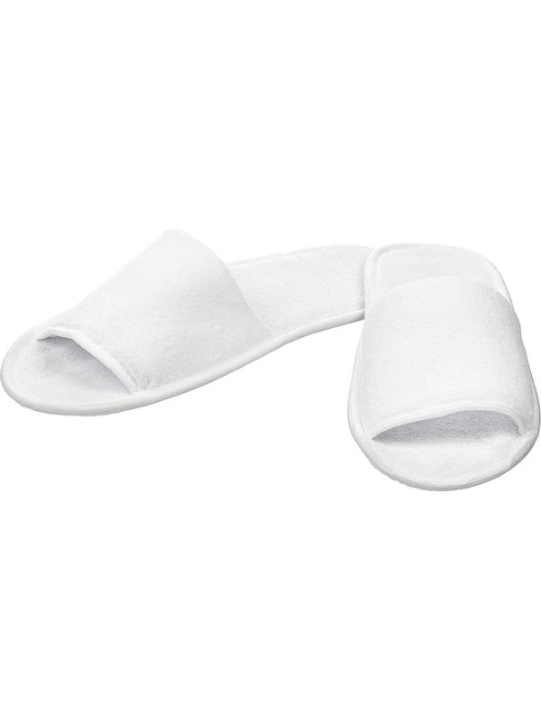Тапочки одноразовые ГП Махровые Классик белые с откр мыс 2,5мм 150 пар/уп