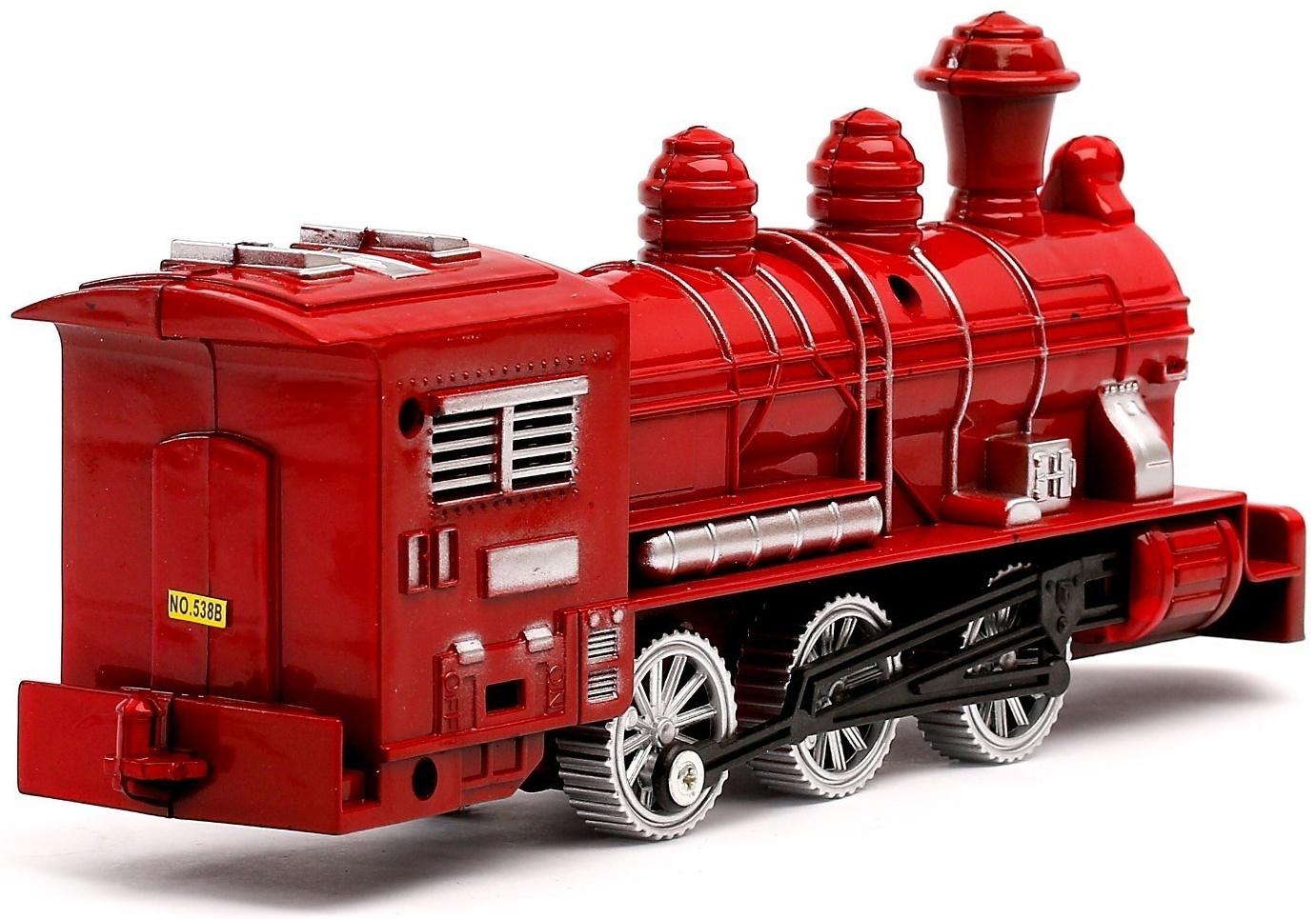 Поезд инерционный «Паровоз», цвета МИКС, в пакете