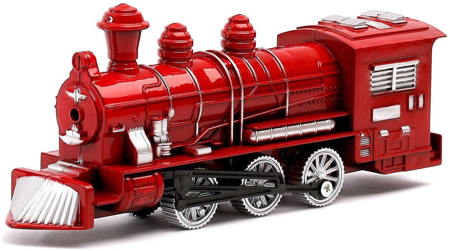 Поезд инерционный «Паровоз», цвета МИКС, в пакете