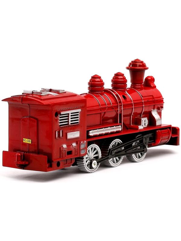 Поезд инерционный «Паровоз», цвета МИКС, в пакете