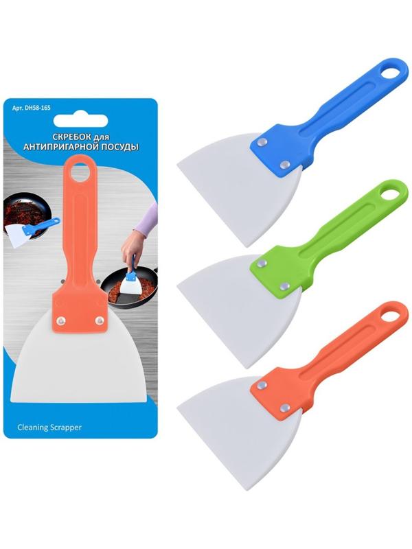 Скребок для антипригарной посуды, цвет МИКС