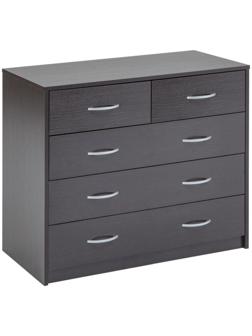 Комод 5 ящиков, 900х480х800, Венге темный