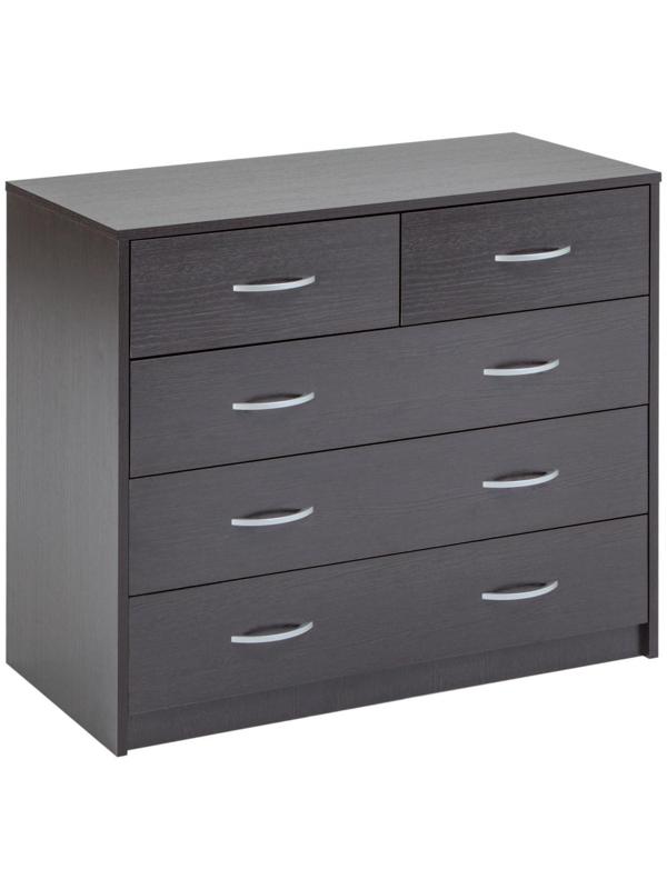 Комод 5 ящиков, 900х480х800, Венге темный