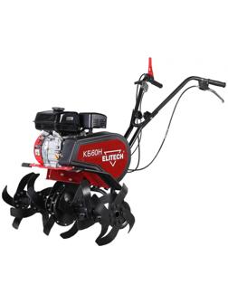 Культиватор Elitech КБ 60 Н, бензиновый, 6.5 л.с., ширина 35-85см, скорость:-1/0/1, 6 фрез