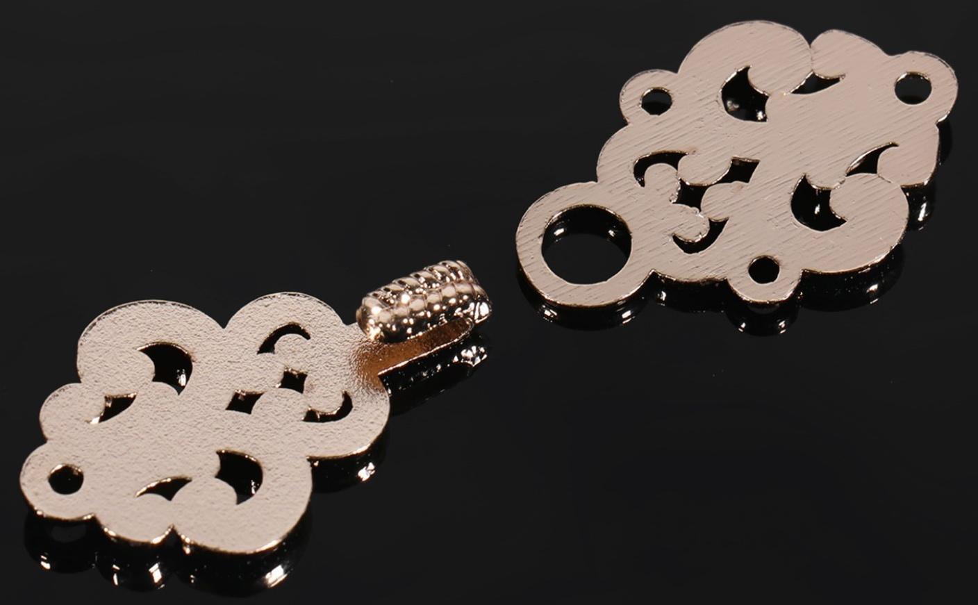 Декоративная застёжка, 4,5 × 1,5 см, цвет золотой