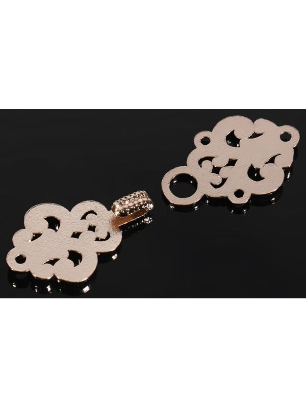 Декоративная застёжка, 4,5 × 1,5 см, цвет золотой