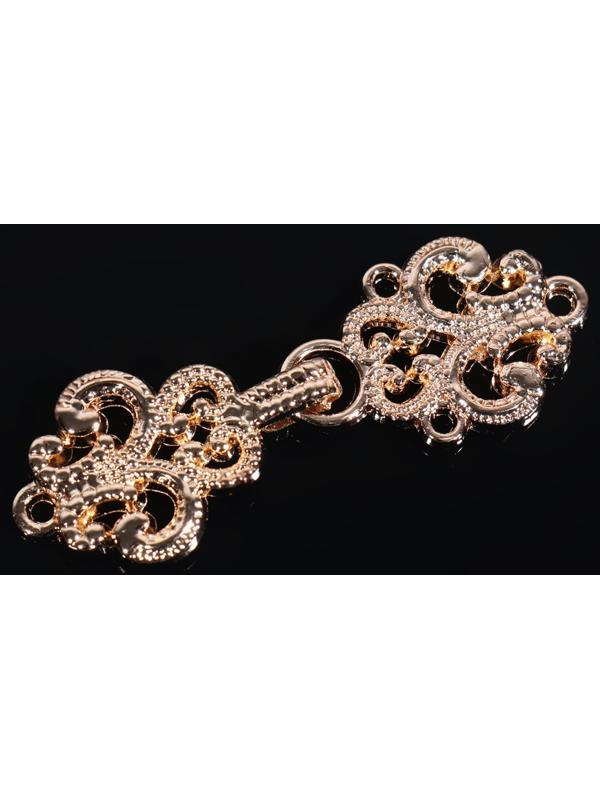 Декоративная застёжка, 4,5 × 1,5 см, цвет золотой