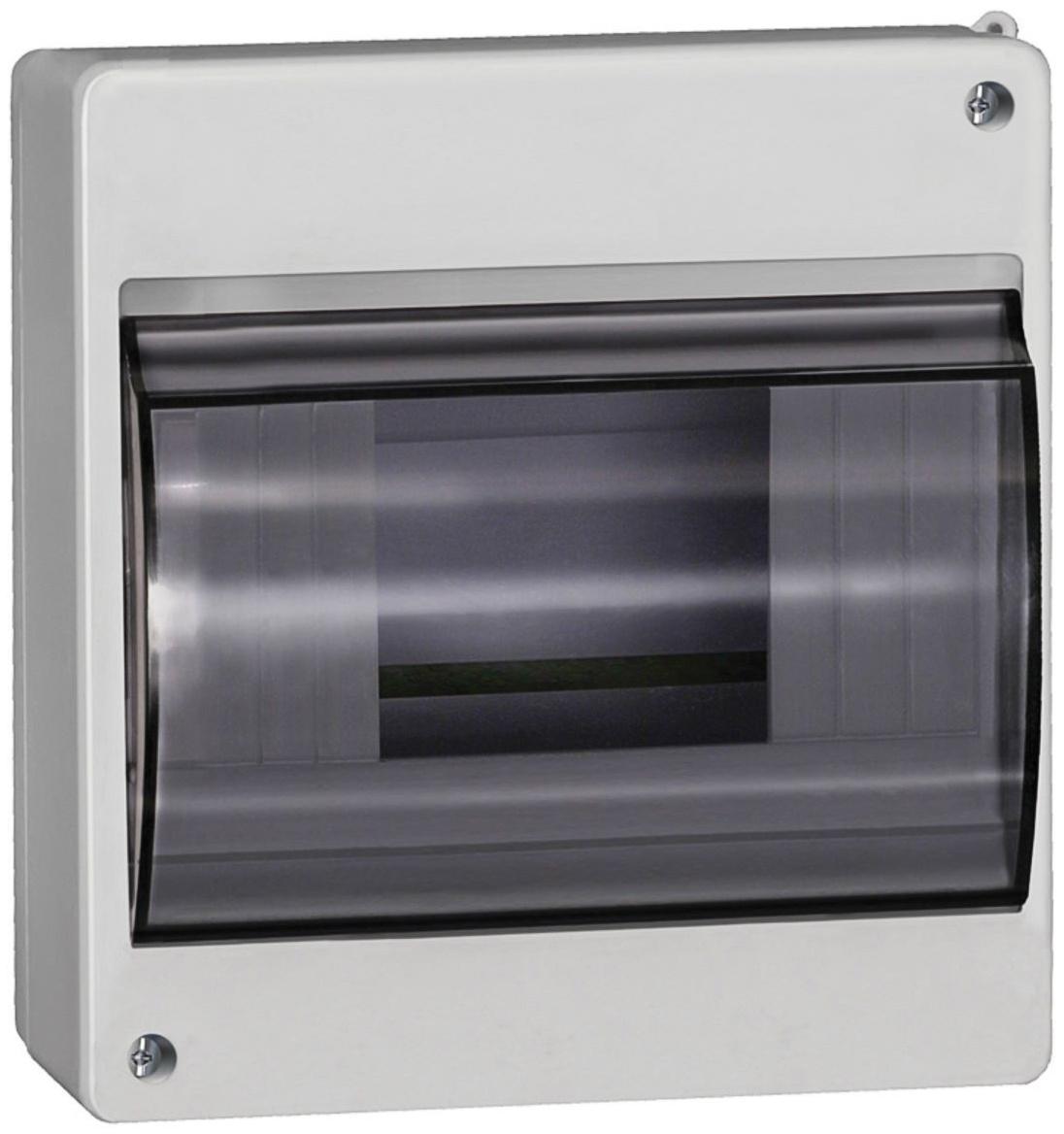 Бокс IEK КМПн 2/6, на 6 модулей, прозрачная крышка, IP30, пластик