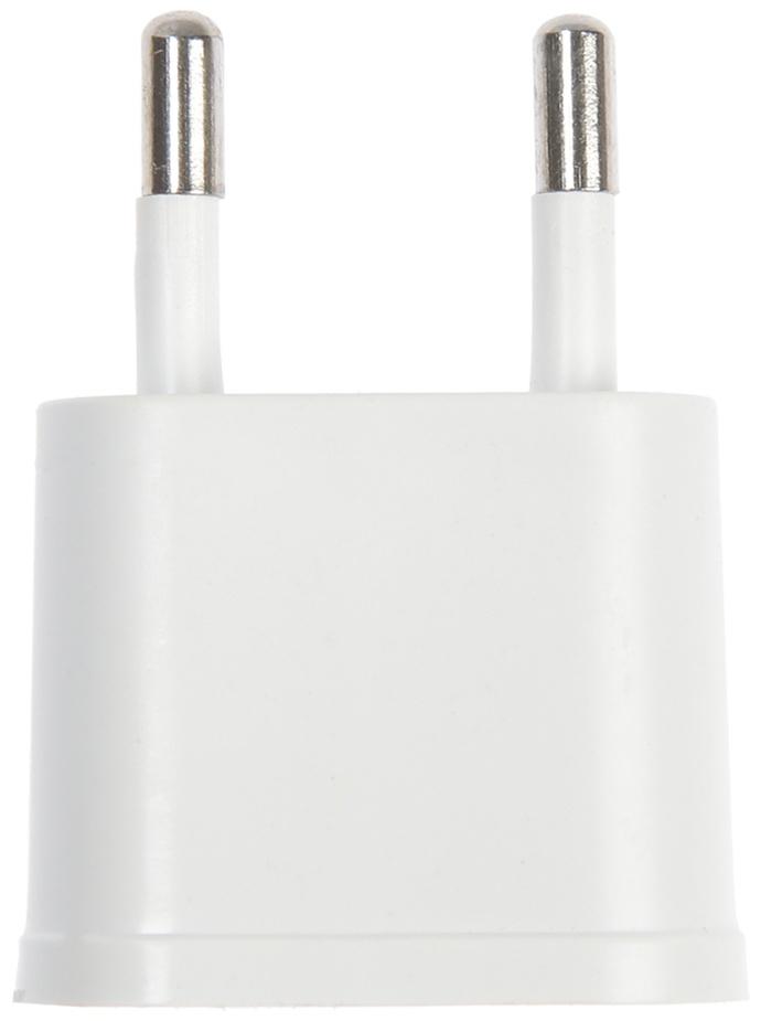 Переходник 6 А, евро, плоский, белый, 220 В