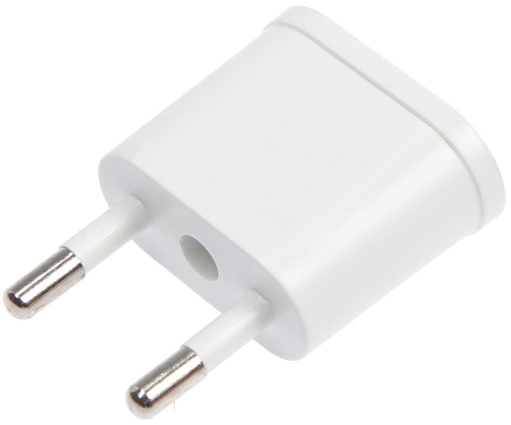 Переходник 6 А, евро, плоский, белый, 220 В