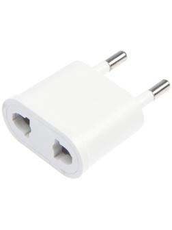 Переходник 6 А, евро, плоский, белый, 220 В