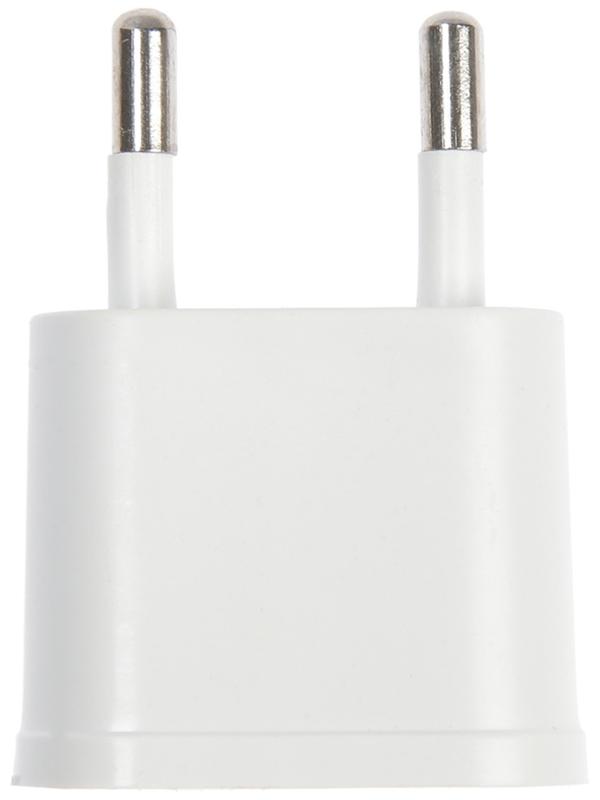 Переходник 6 А, евро, плоский, белый, 220 В