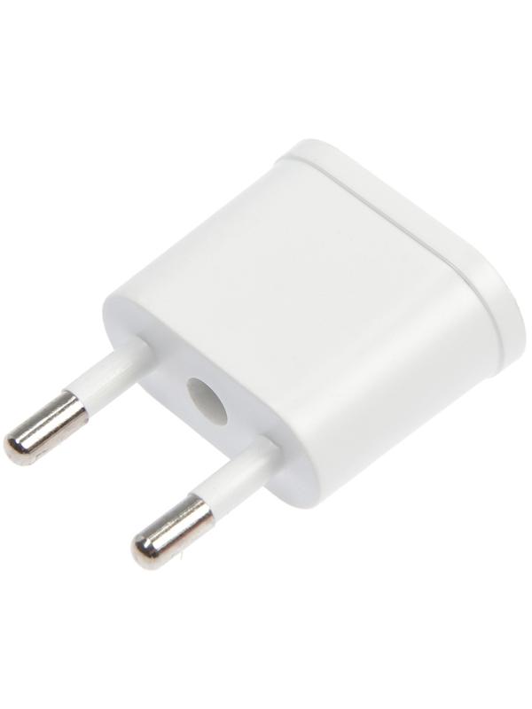 Переходник 6 А, евро, плоский, белый, 220 В