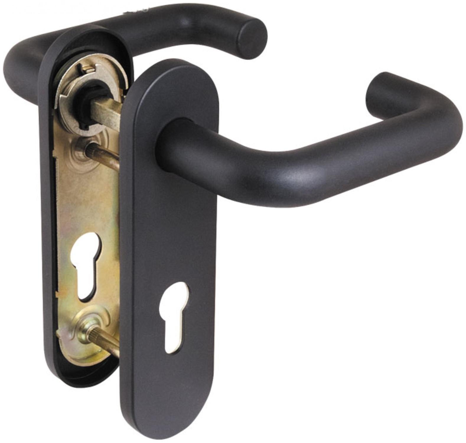 Ручка дверная Fuaro DH-0433 NE, с пруж., для замка FL-0432, 0433, 0434, нейлон, черная