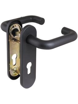 Ручка дверная Fuaro DH-0433 NE, с пруж., для замка FL-0432, 0433, 0434, нейлон, черная