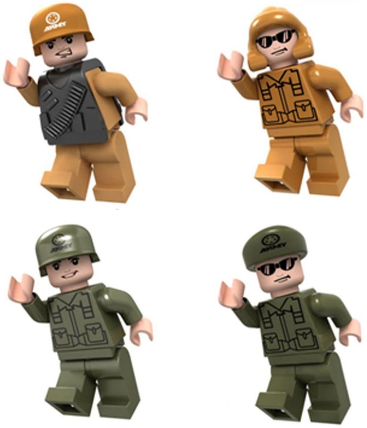 Фигурки для конструктора «Военные», 4 шт, в пакете