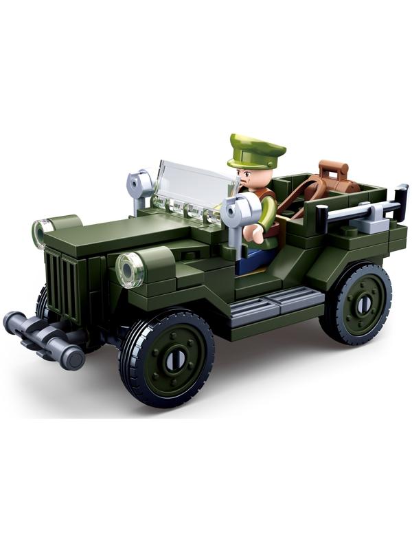 Конструктор Армия «Военный джип», 112 деталей, в пакете