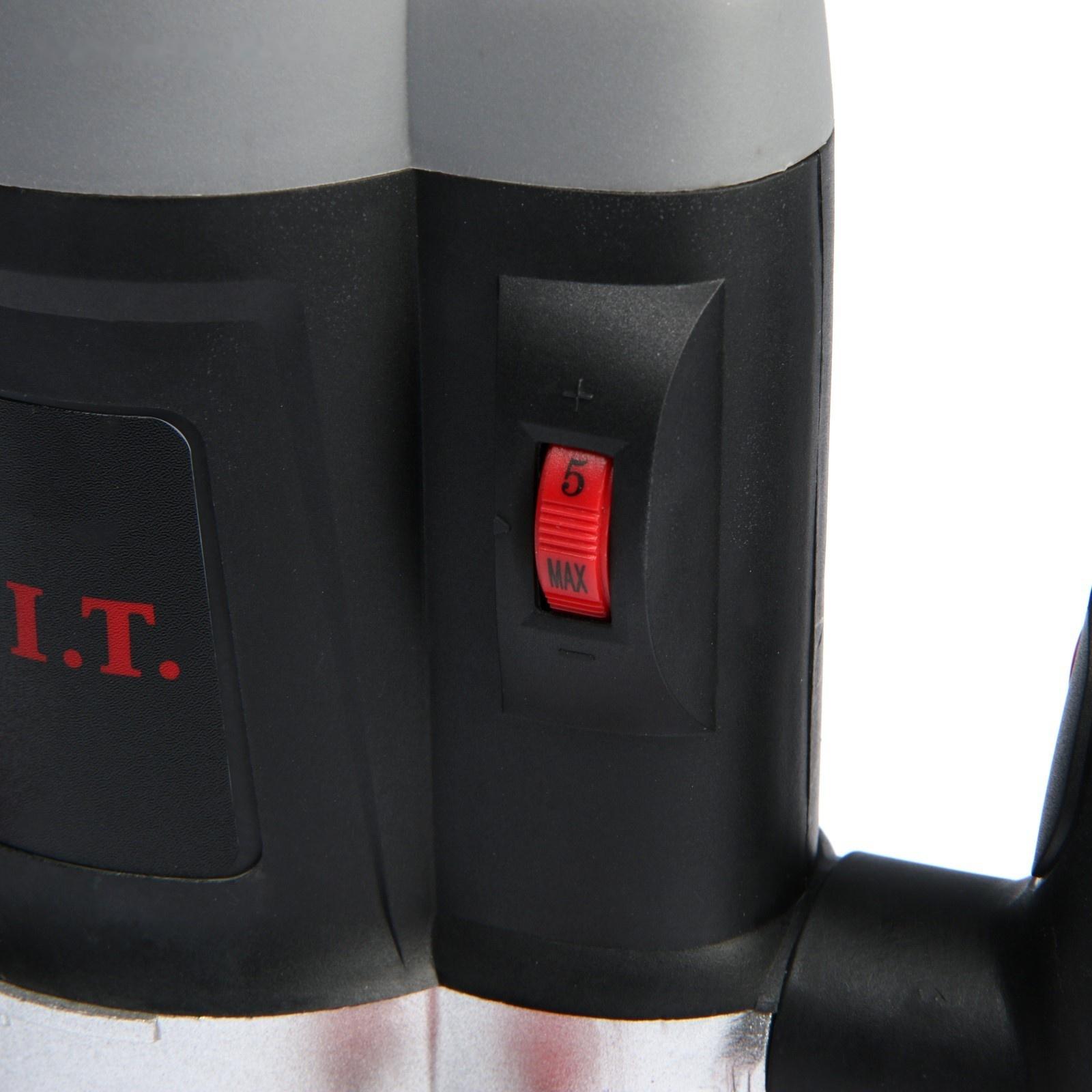 Фрезер P.I.T. PER8-C, 1400 Вт, 16000-30000 об/мин, цанга 6/8 мм, ход фрезы 55 мм, упор