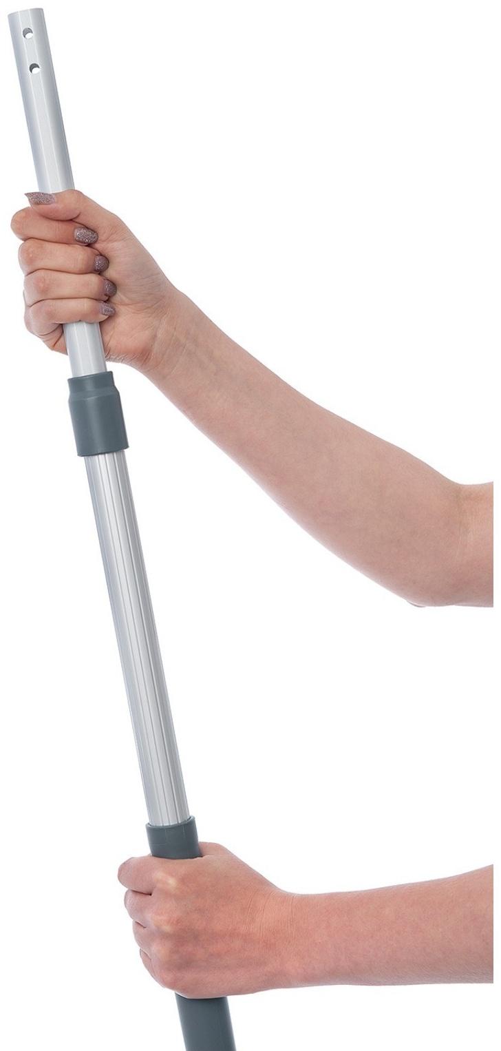 Рукоятка алюминиевая телескопическая защелкивающаяся, 100-180 см