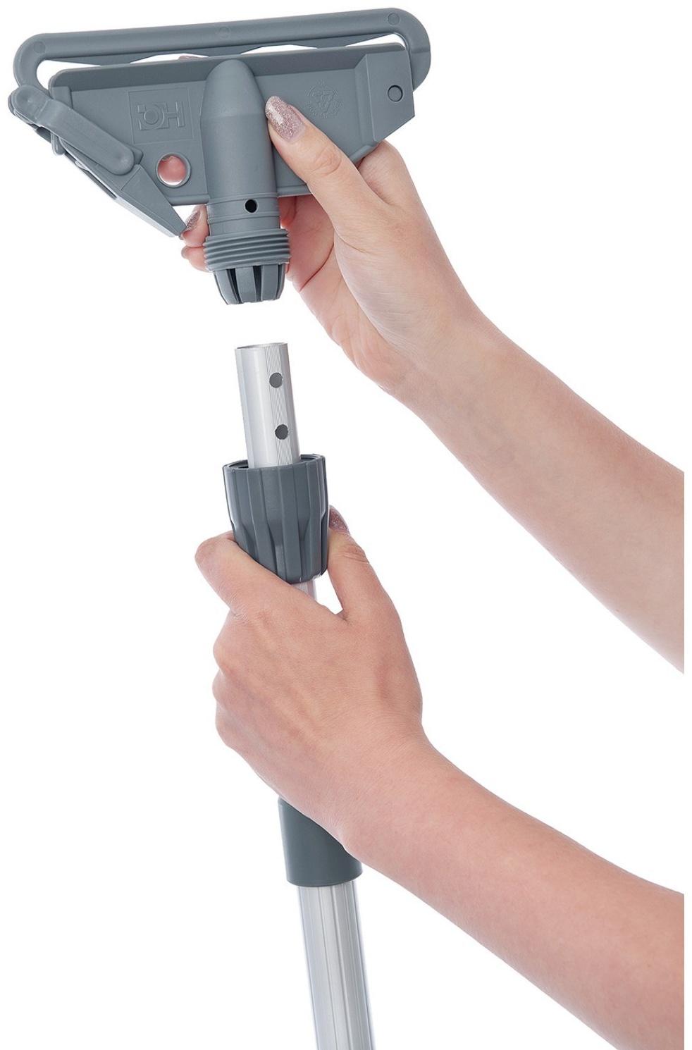 Рукоятка алюминиевая телескопическая защелкивающаяся, 100-180 см