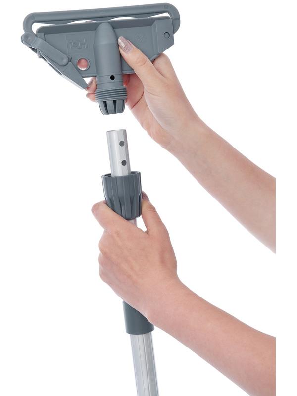 Рукоятка алюминиевая телескопическая защелкивающаяся, 100-180 см