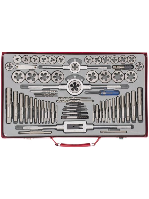 Набор метчиков и плашек Matrix 773065, 65 шт., М2-М20, 1/8