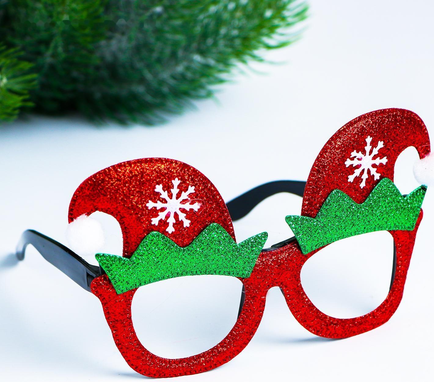 Карнавальные очки «Новогодние», цвета МИКС