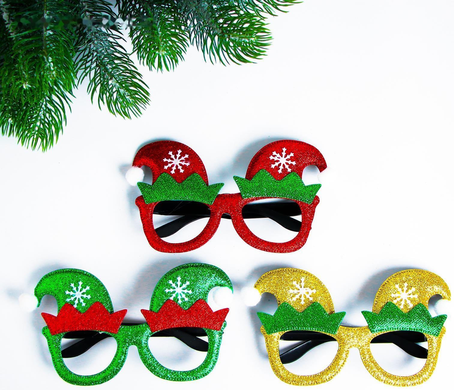 Карнавальные очки «Новогодние», цвета МИКС