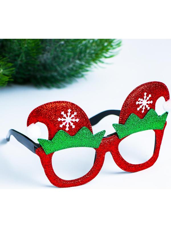 Карнавальные очки «Новогодние», цвета МИКС
