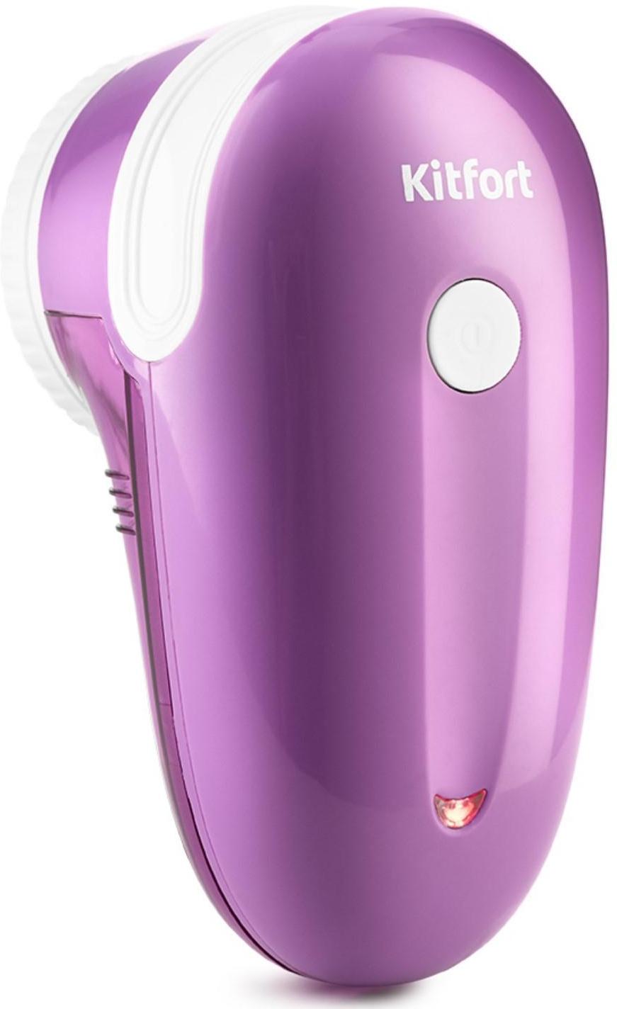 Машинка для удаления катышков Kitfort КТ-2039, 2 Вт, от АКБ, бело-сереневая