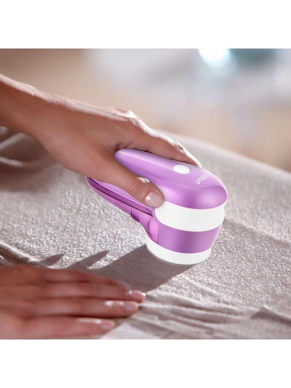 Машинка для удаления катышков Kitfort КТ-2039, 2 Вт, от АКБ, бело-сереневая