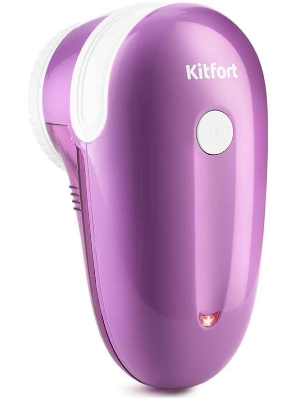 Машинка для удаления катышков Kitfort КТ-2039, 2 Вт, от АКБ, бело-сереневая
