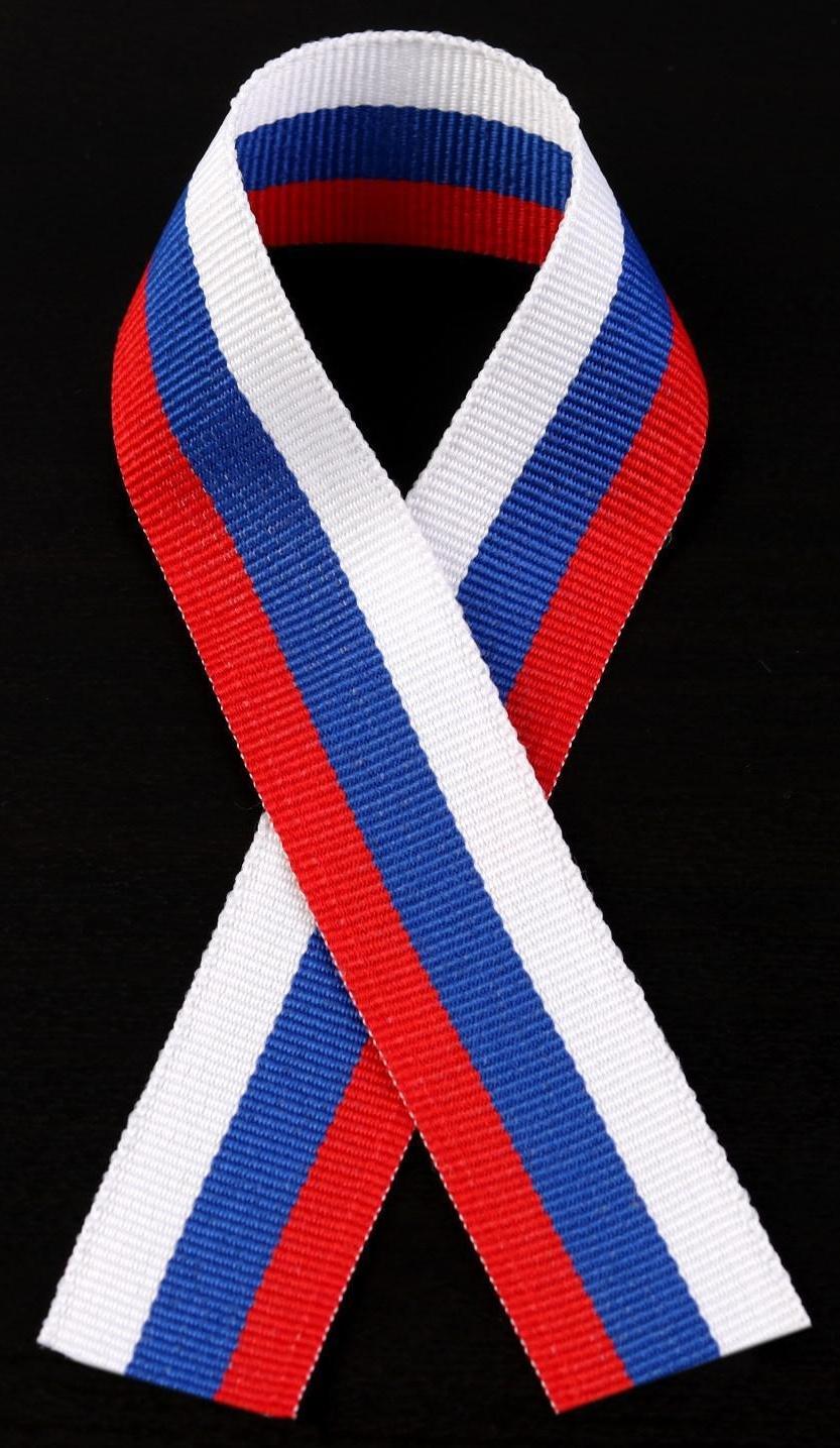 Лента репсовая «Триколор», 24 мм, 30 ± 1 см