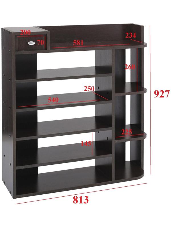 Стеллаж  Остин №2, 813х250х927, Венге