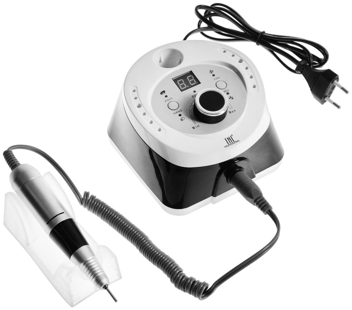 Аппарат для маникюра и педикюра TNL Iron-Pro, 35 000 об/мин, 40 Вт, чёрно-белый