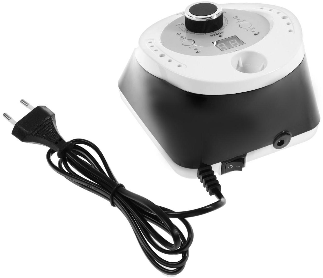 Аппарат для маникюра и педикюра TNL Iron-Pro, 35 000 об/мин, 40 Вт, чёрно-белый