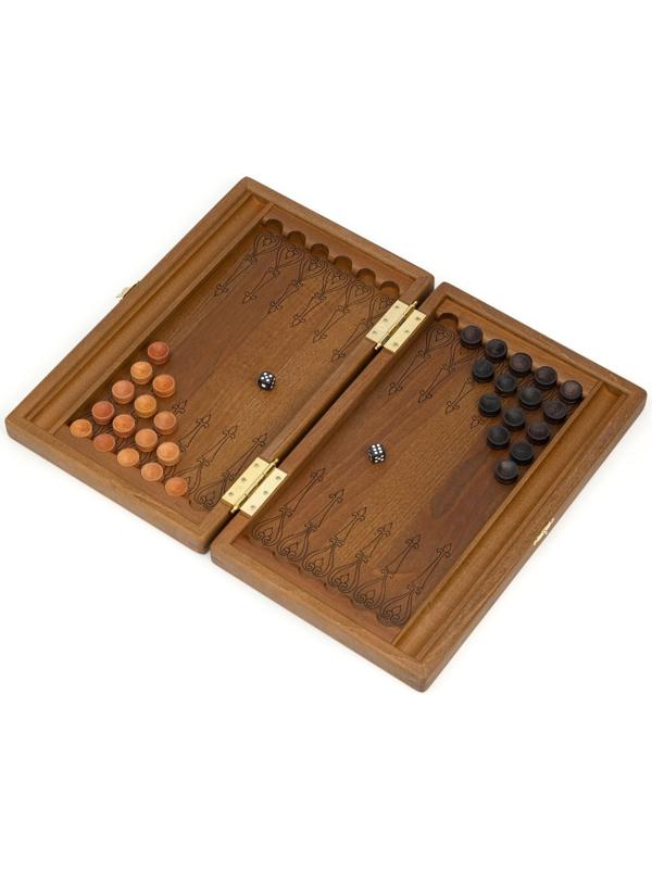 Нарды резные, из массива бука, патина 35 х 44 см