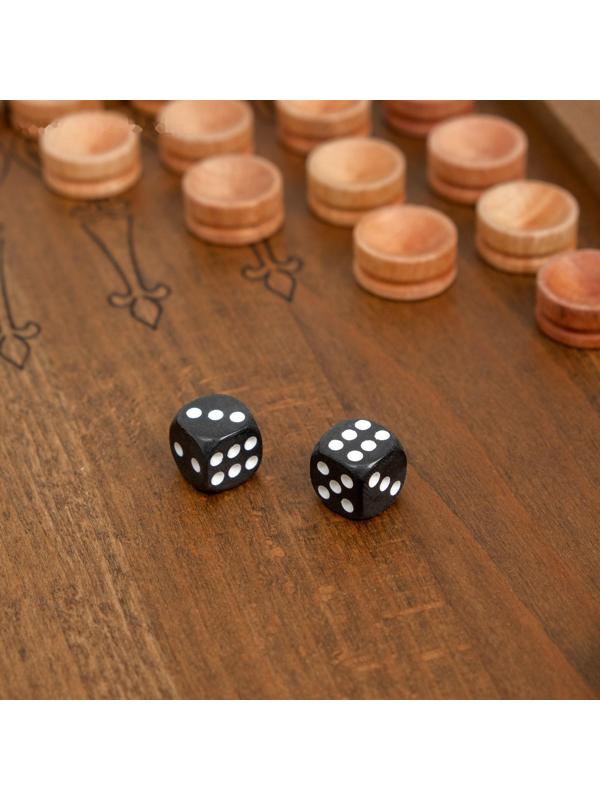 Нарды резные, из массива бука, патина 35 х 44 см