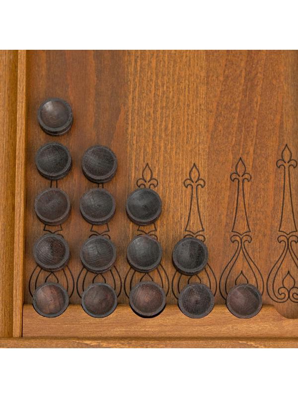 Нарды резные, из массива бука, патина 35 х 44 см