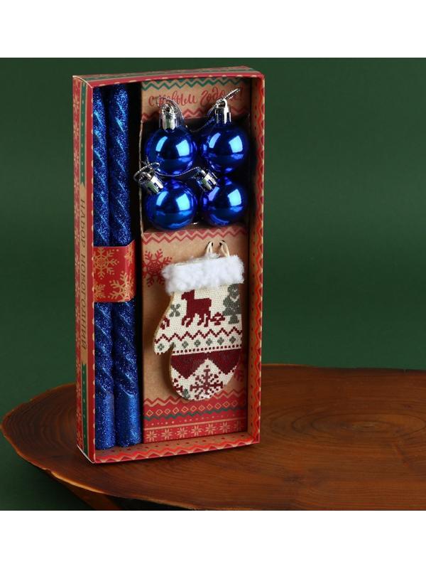 Витые свечи с декором «Любви в Новом году», набор