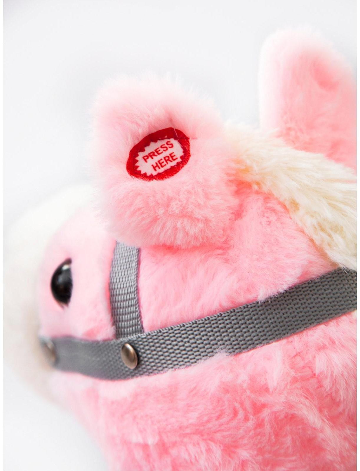 Лошадка каталка-качалка Amarobaby Prime, с колесами, 63x35x60 см, цвет розовый