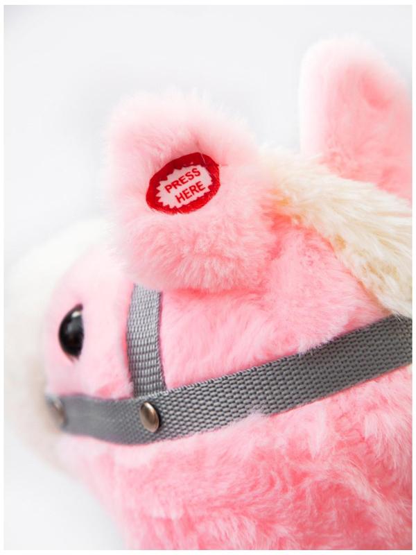 Лошадка каталка-качалка Amarobaby Prime, с колесами, 63x35x60 см, цвет розовый